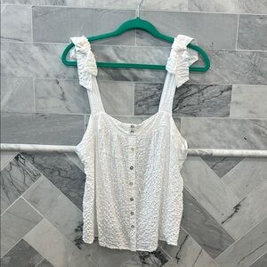 White Textured Sleeveless Top NWT